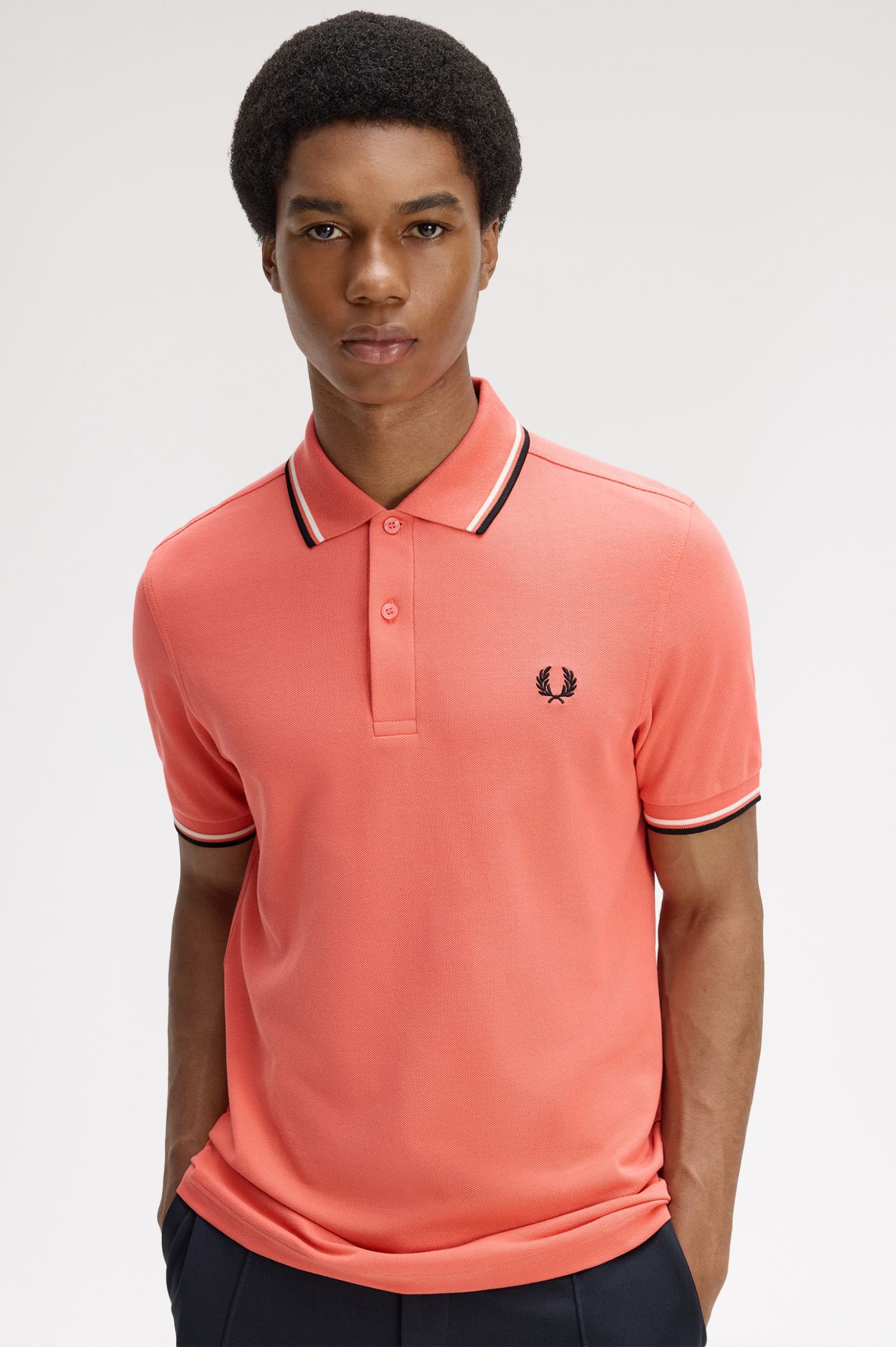 Polo manica corta M3600 04C FRED PERRY Strwcrm/ecru/blk 