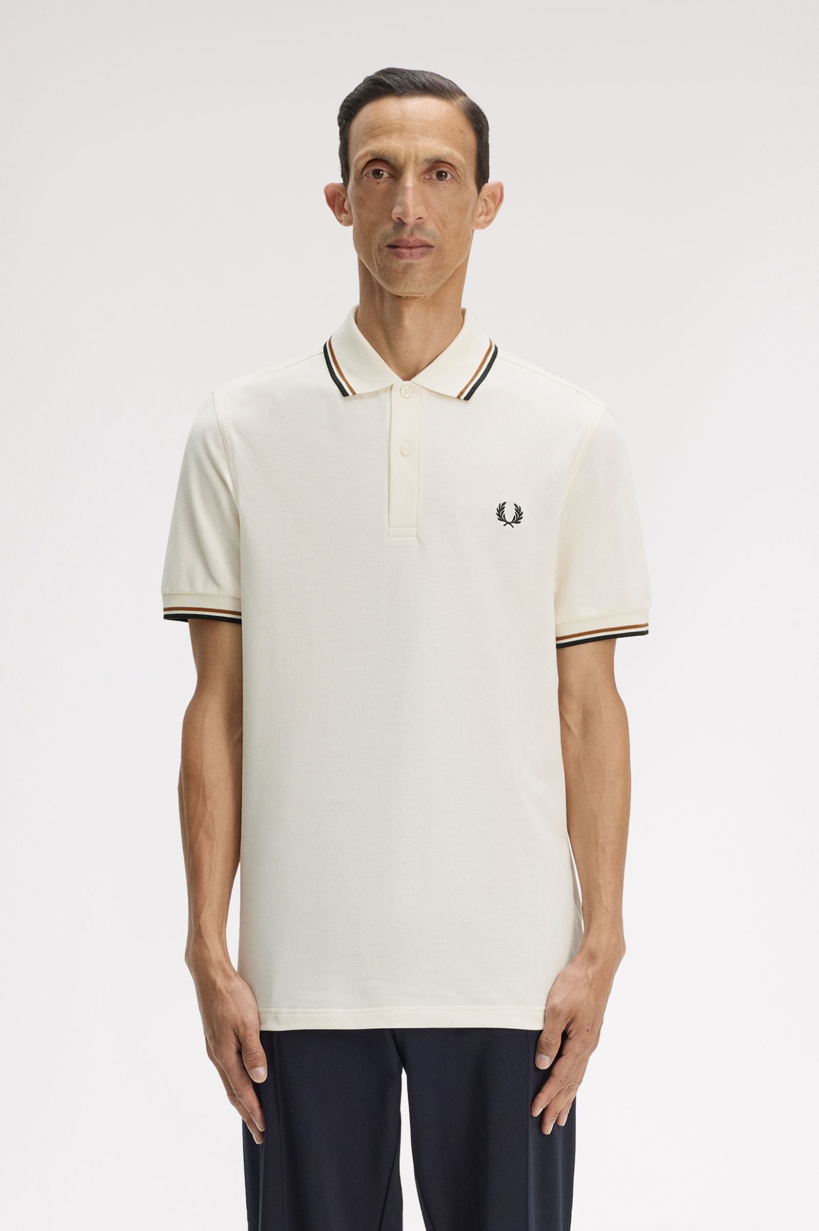 Polo manica corta M3600 79B FRED PERRY Ecru/drkml/blk 