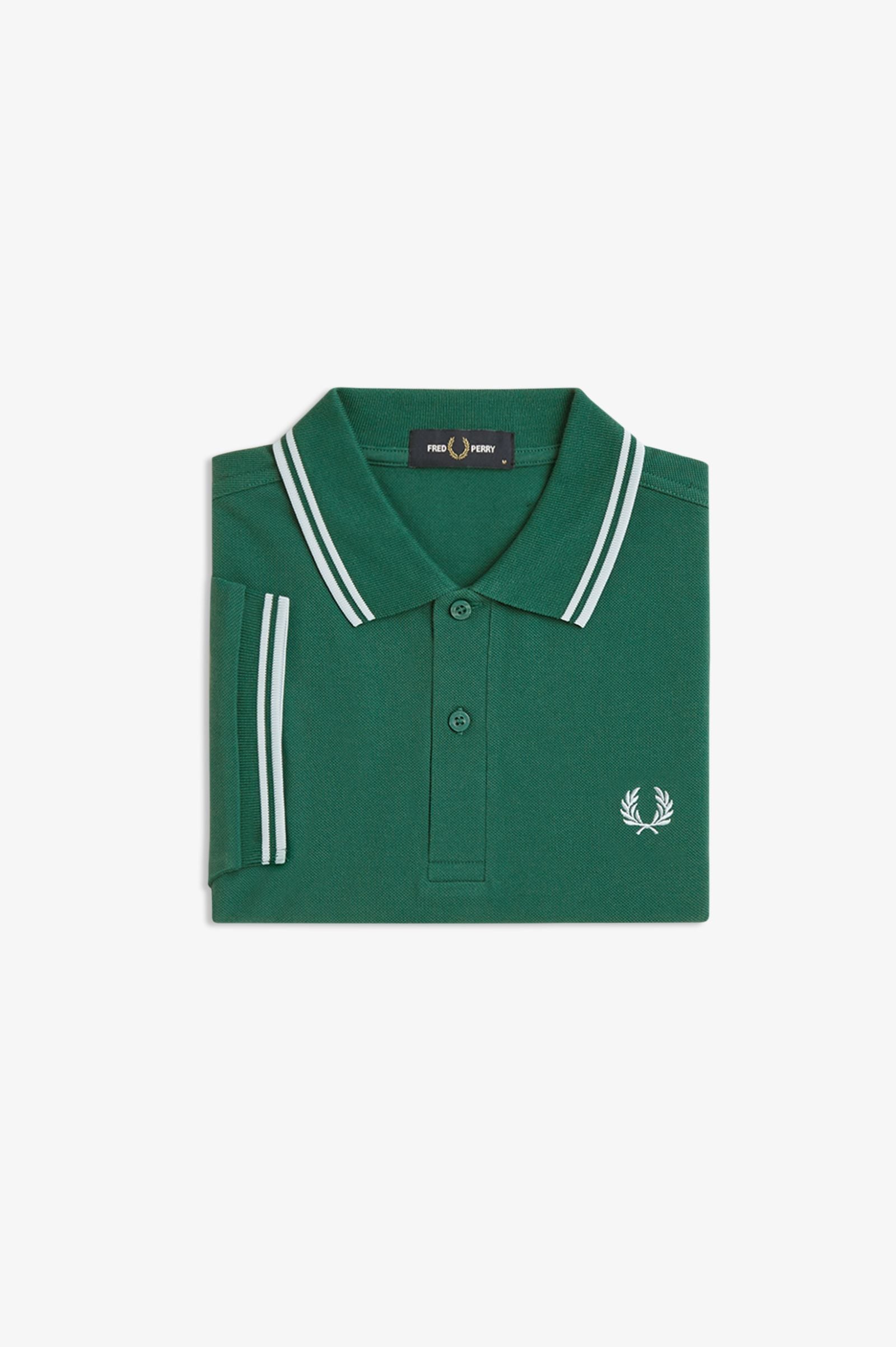 Polo manica corta M3600 81B FRED PERRY Sptgrn/ltic/ltic 