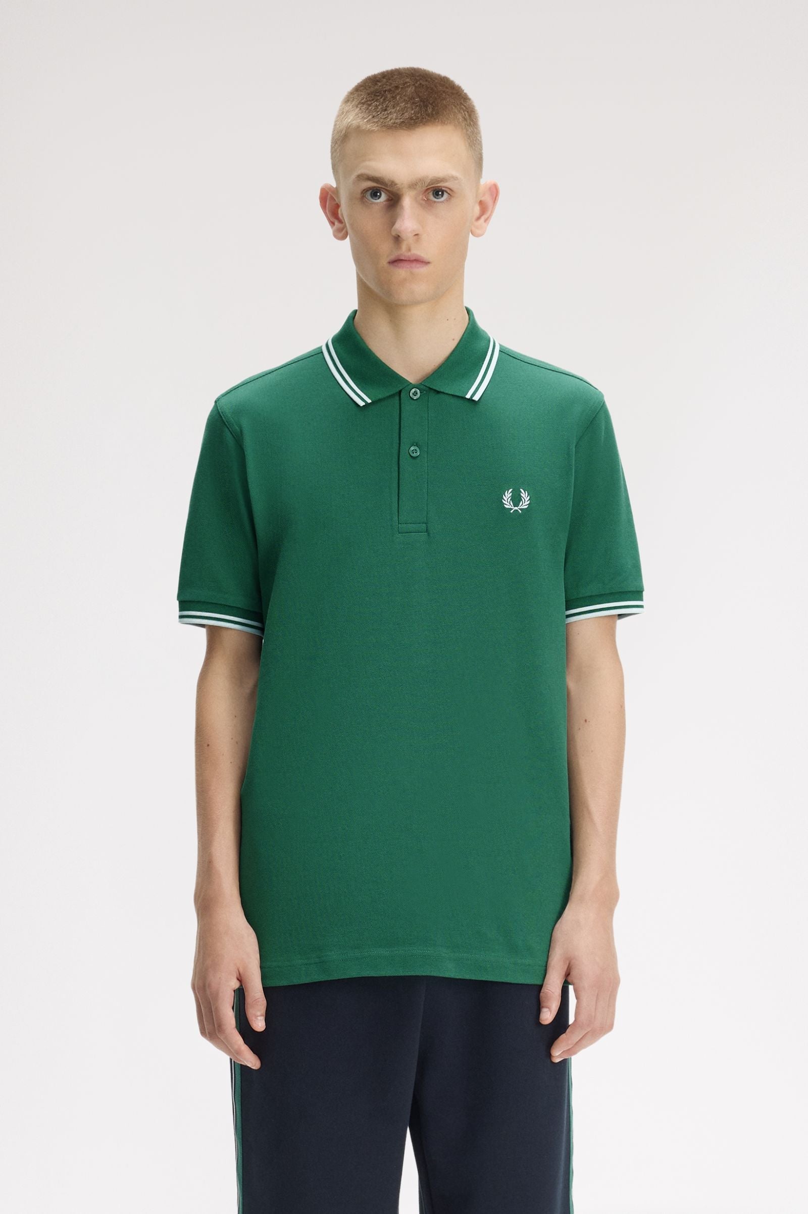 Polo manica corta M3600 81B FRED PERRY Sptgrn/ltic/ltic 
