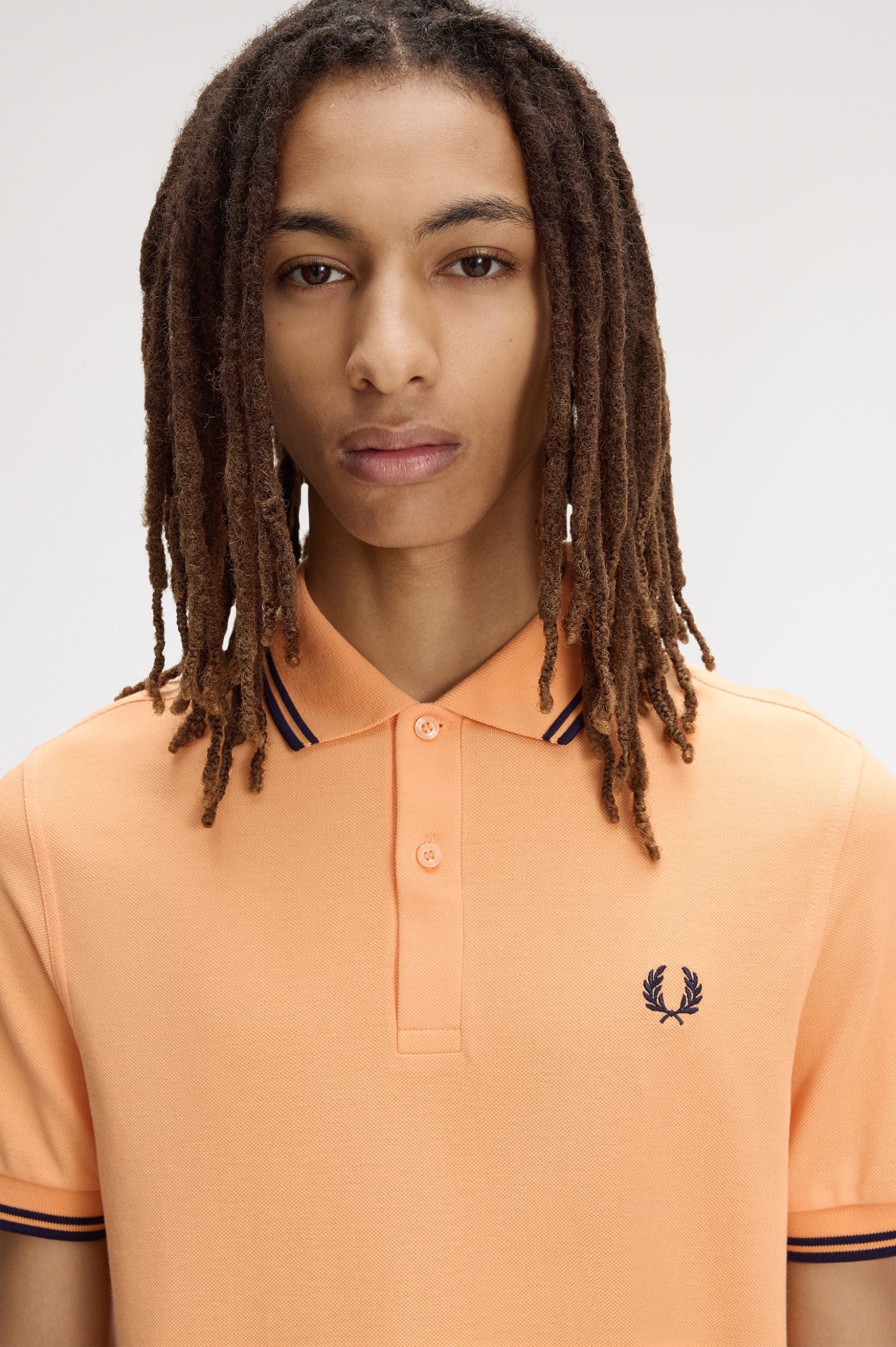 Polo manica corta M3600 82B FRED PERRY Peach/fhnv/fhnv 