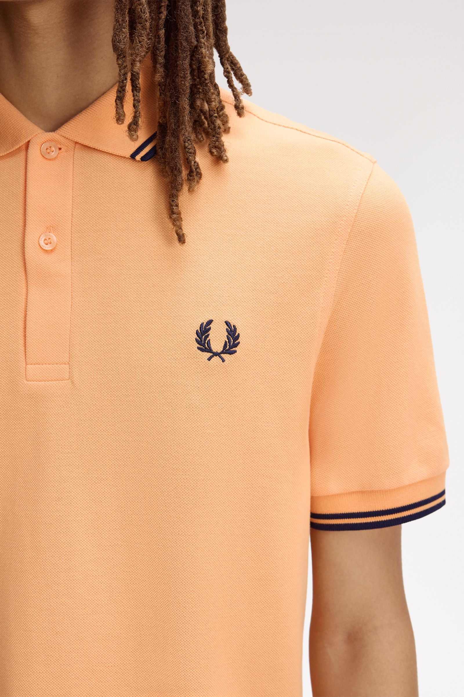 Polo manica corta M3600 82B FRED PERRY Peach/fhnv/fhnv 