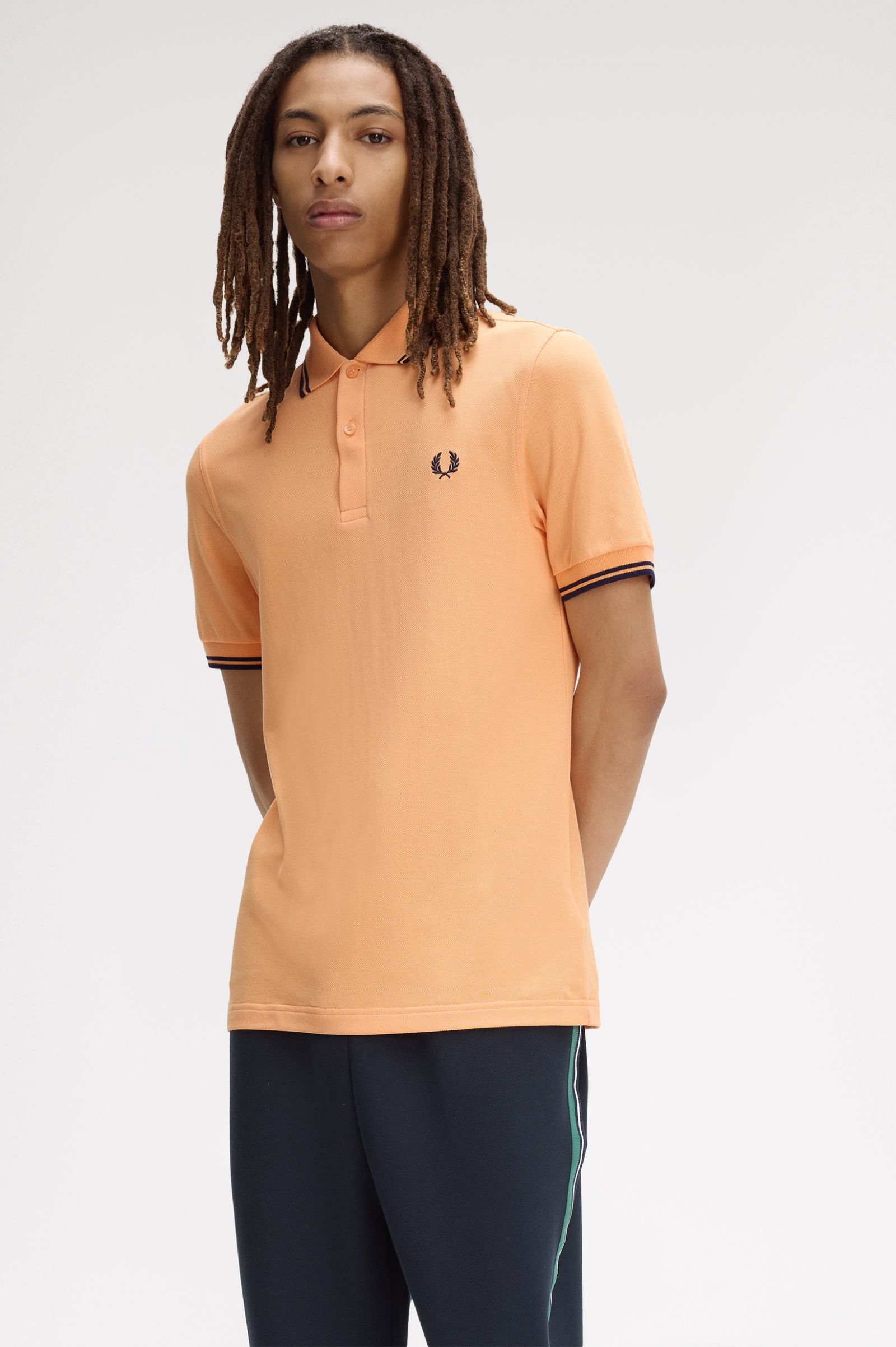 Polo manica corta M3600 82B FRED PERRY Peach/fhnv/fhnv 