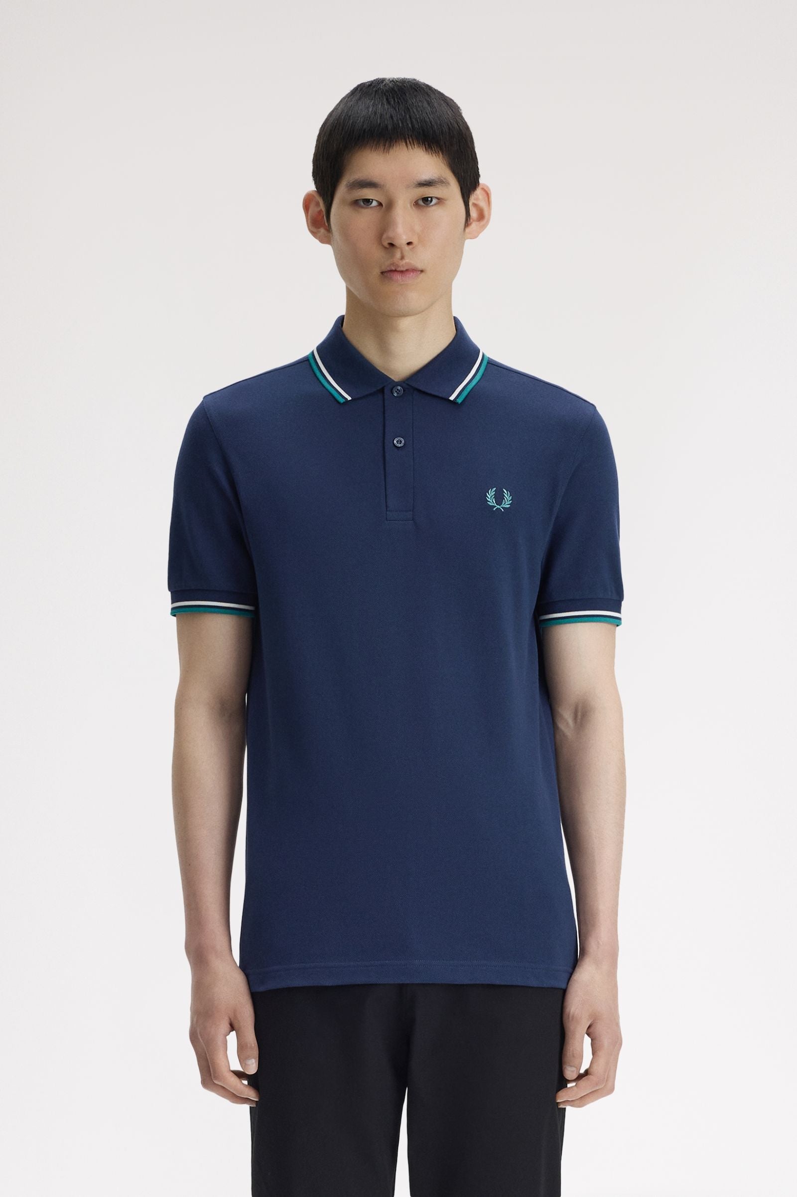 Polo manica corta M3600 86A FRED PERRY Tnsbl/snwht/dpmt 
