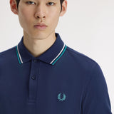 Polo manica corta M3600 86A FRED PERRY Tnsbl/snwht/dpmt 