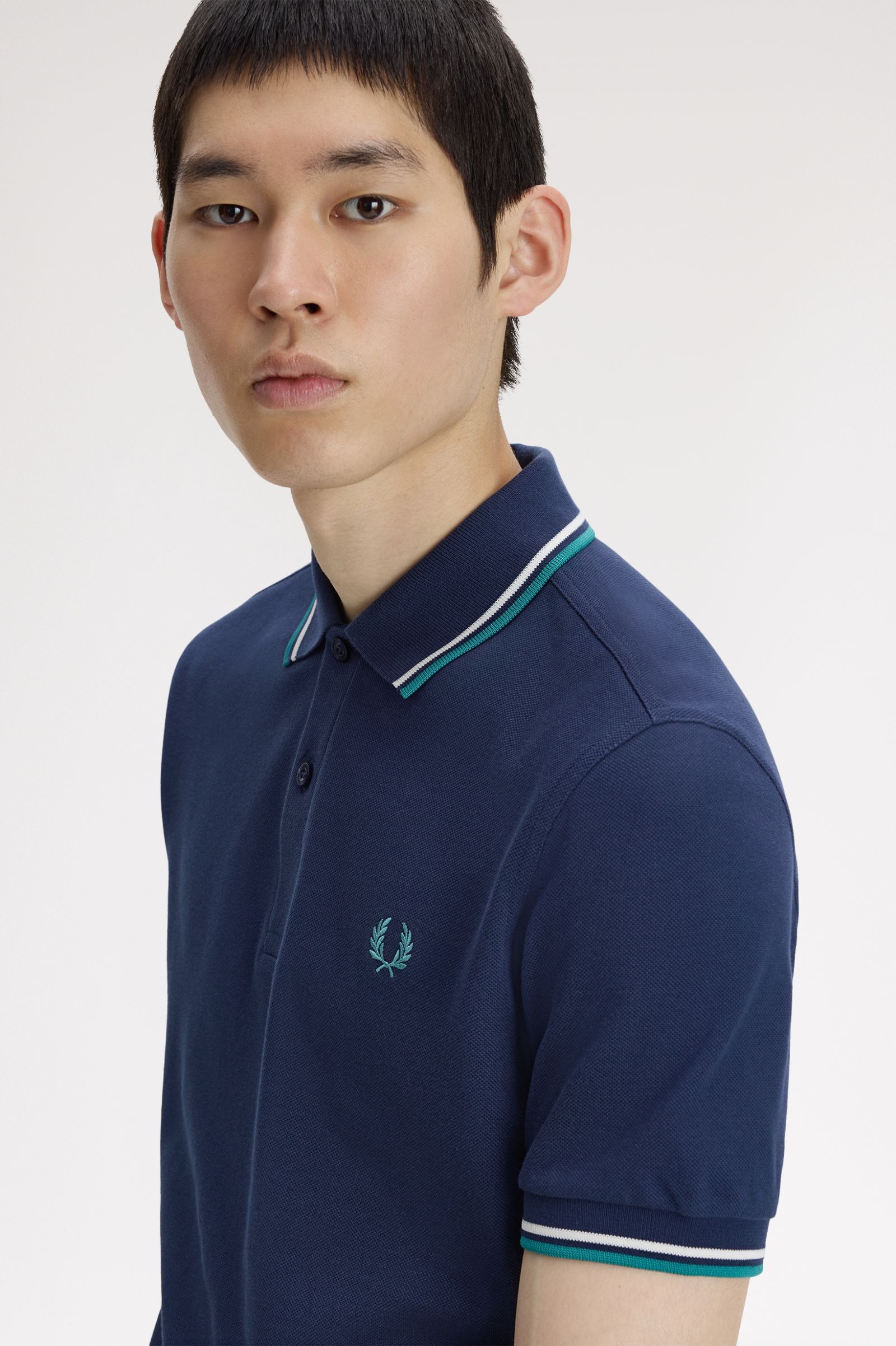 Polo manica corta M3600 86A FRED PERRY Tnsbl/snwht/dpmt 