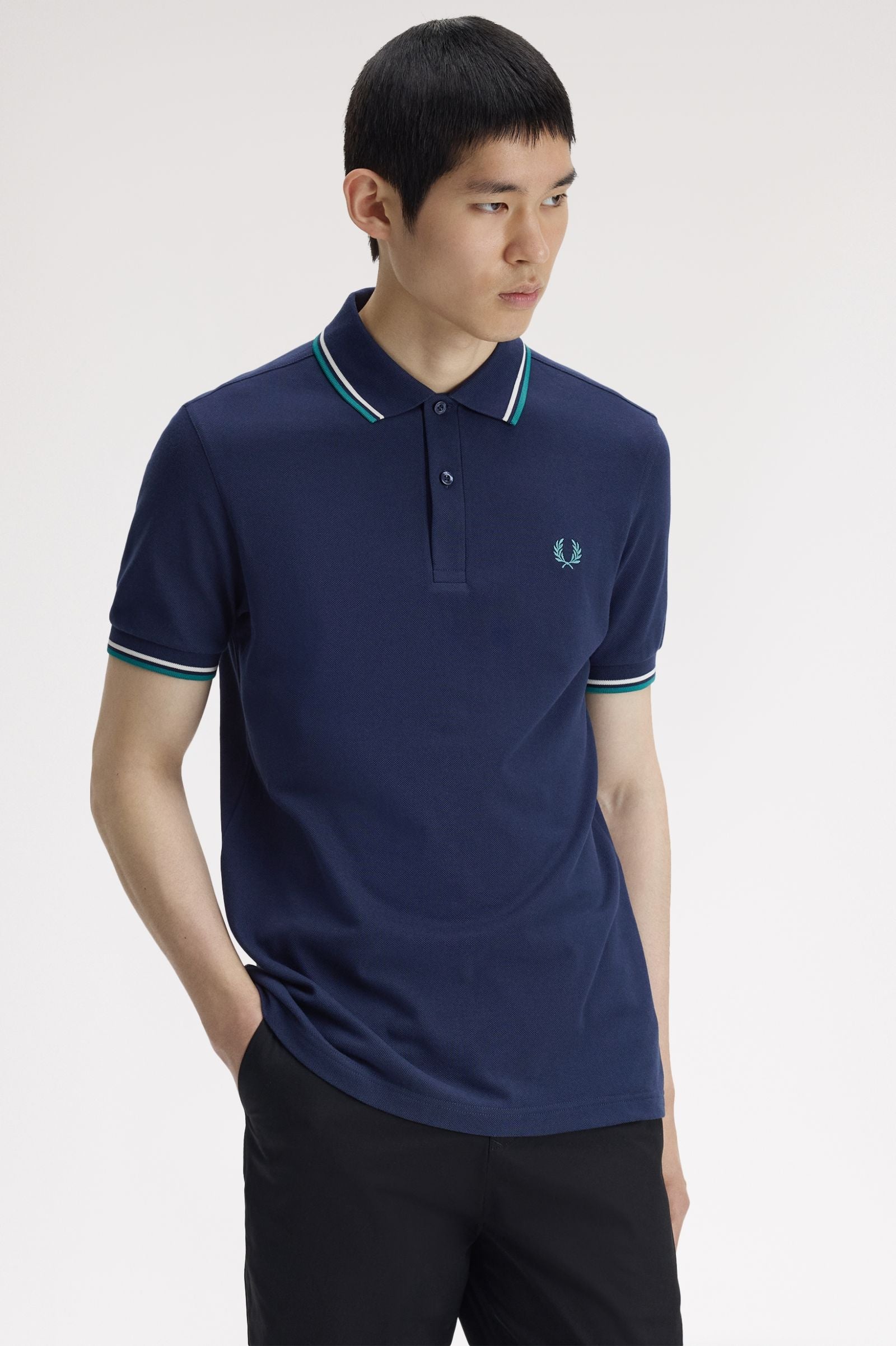 Polo manica corta M3600 86A FRED PERRY Tnsbl/snwht/dpmt 
