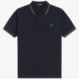 Polo manica corta M3600 86B FRED PERRY Navy/drkcml/spgr 