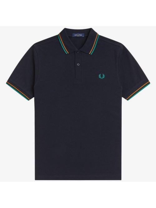 Polo manica corta M3600 86B FRED PERRY Navy/drkcml/spgr 