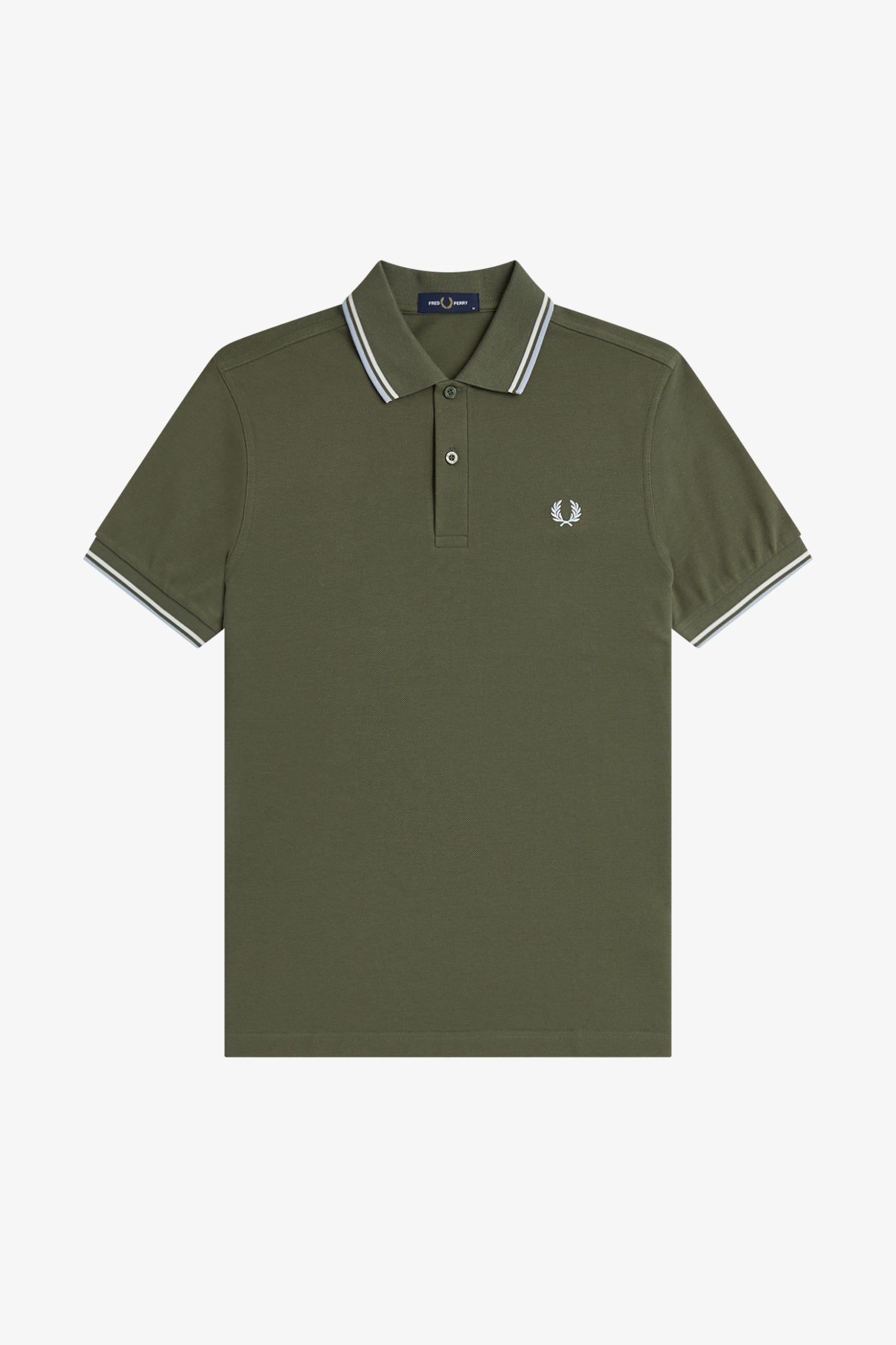 Polo manica corta M3600 87B FRED PERRY Lwgrn/ecru/dskbl 