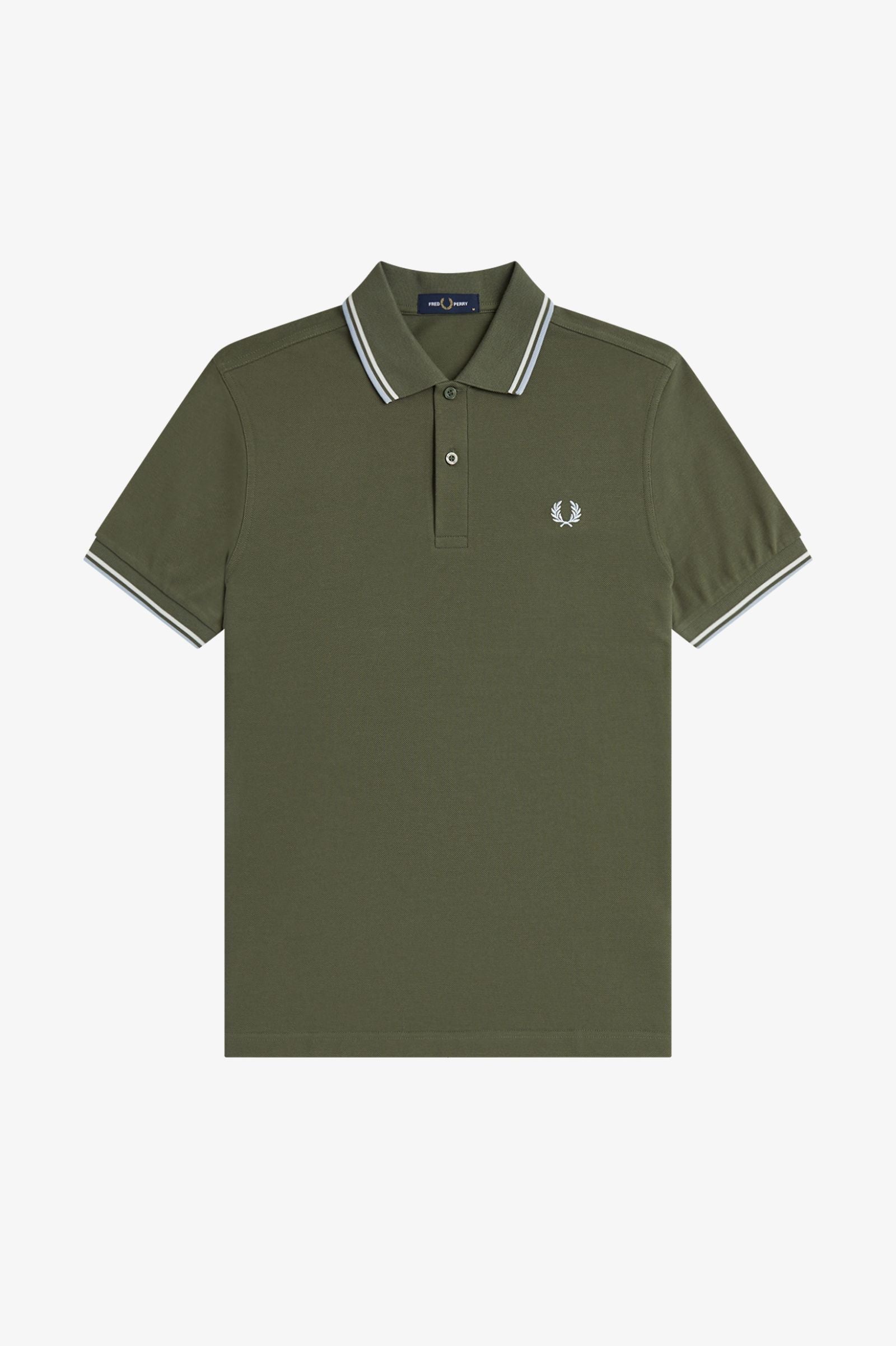 Polo manica corta M3600 87B FRED PERRY Lwgrn/ecru/dskbl 