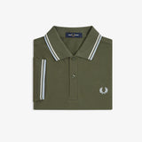 Polo manica corta M3600 87B FRED PERRY Lwgrn/ecru/dskbl 