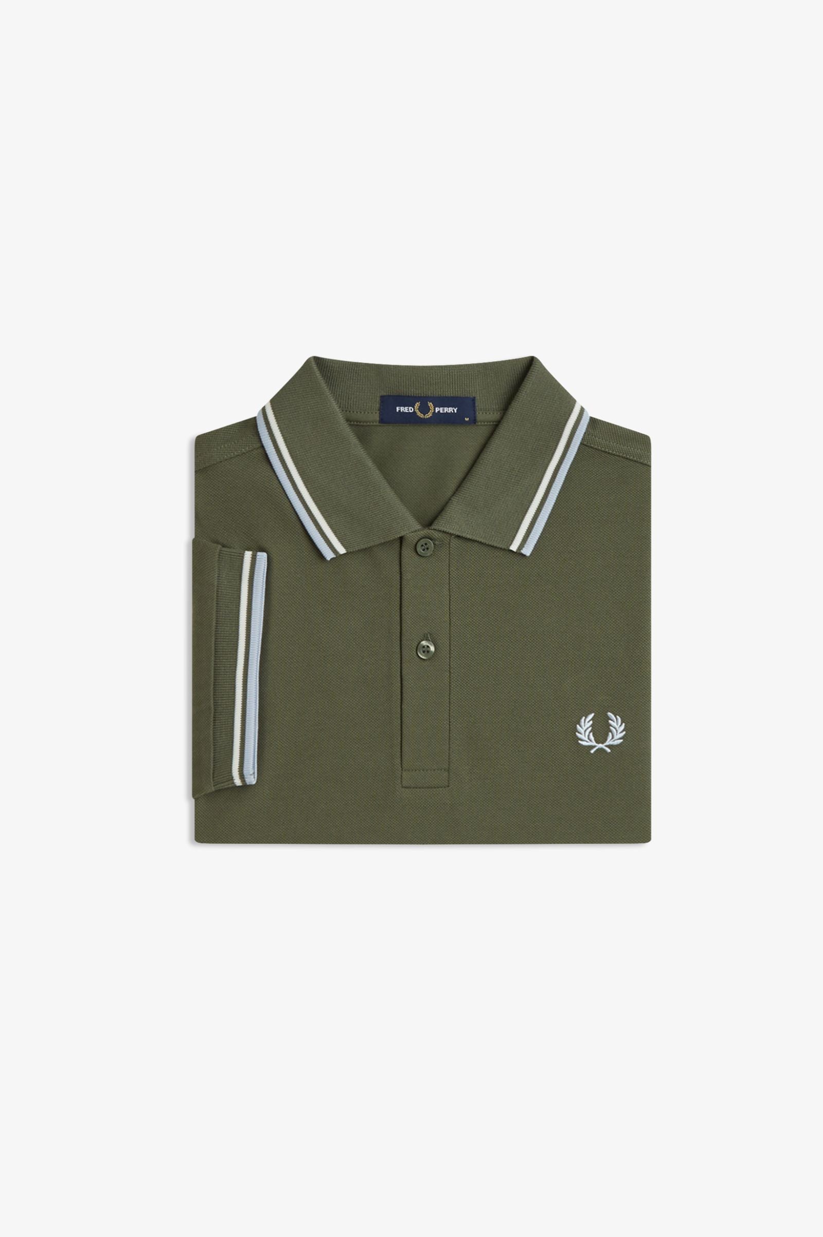 Polo manica corta M3600 87B FRED PERRY Lwgrn/ecru/dskbl 