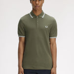 Polo manica corta M3600 87B FRED PERRY Lwgrn/ecru/dskbl 
