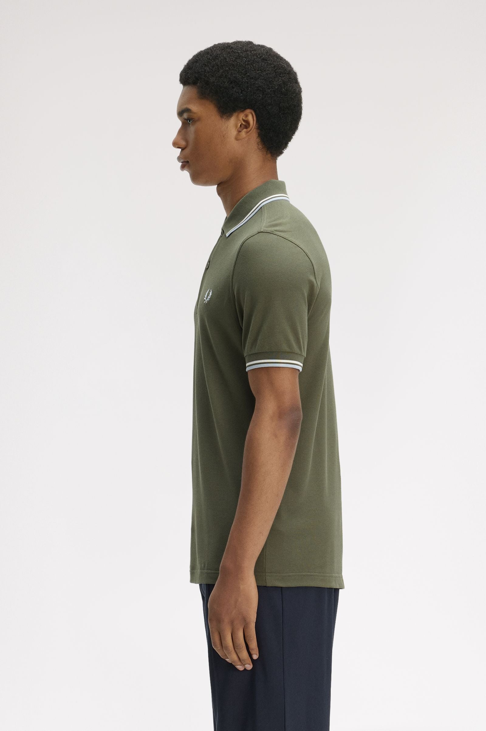 Polo manica corta M3600 87B FRED PERRY Lwgrn/ecru/dskbl 