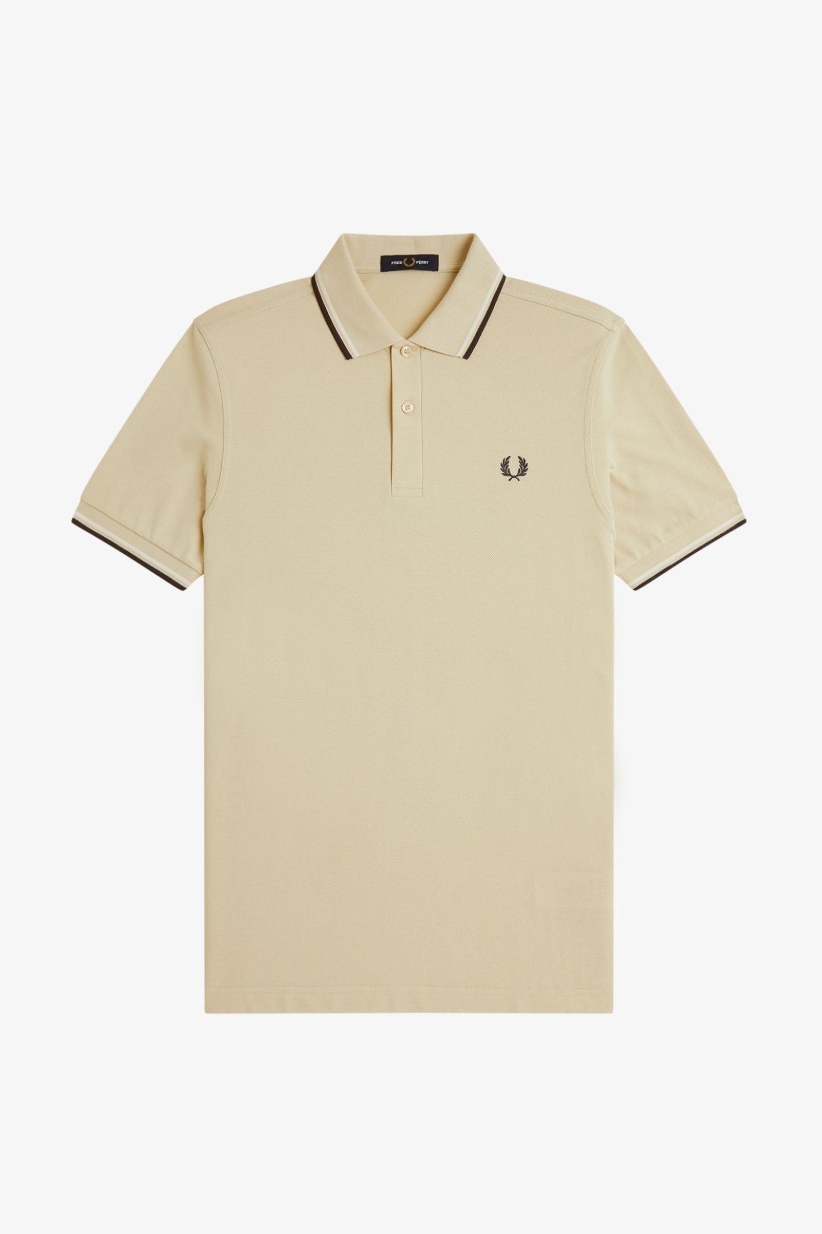 Polo manica corta M3600 12B FRED PERRY Oatm/snwh/anchgr 