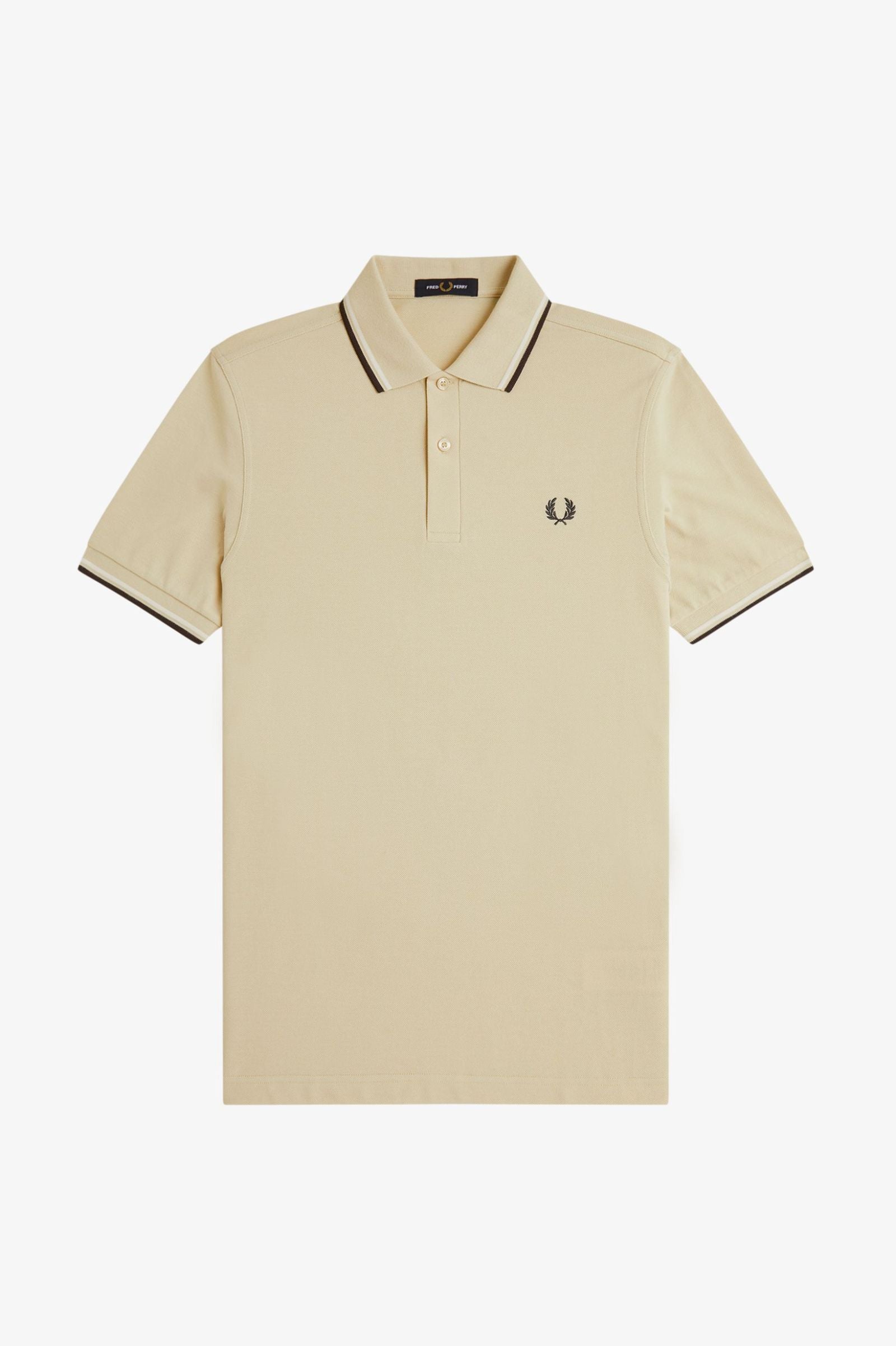 Polo manica corta M3600 12B FRED PERRY Oatm/snwh/anchgr 