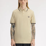 Polo manica corta M3600 12B FRED PERRY Oatm/snwh/anchgr 