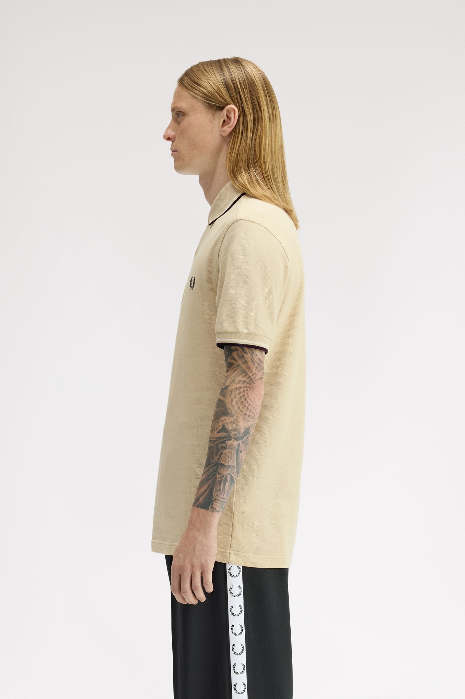 Polo manica corta M3600 12B FRED PERRY Oatm/snwh/anchgr 