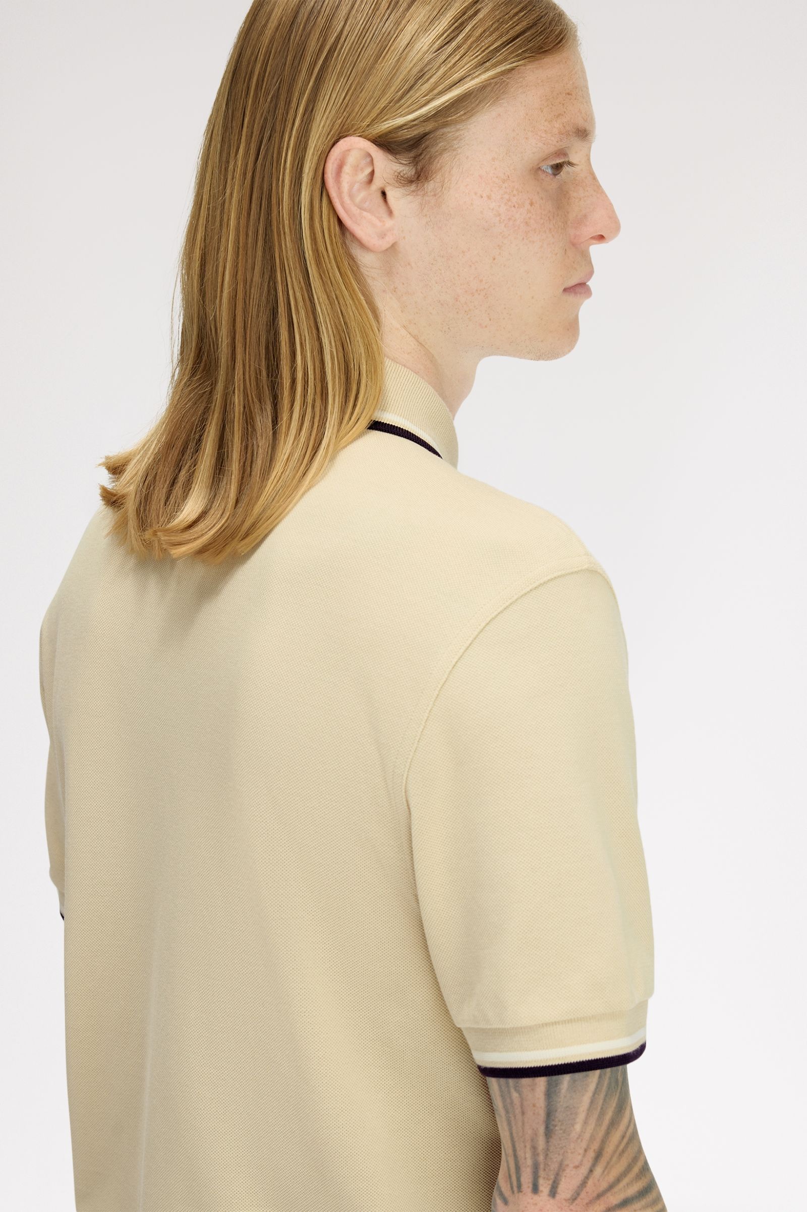 Polo manica corta M3600 12B FRED PERRY Oatm/snwh/anchgr 