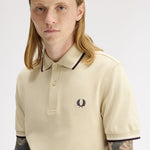 Polo manica corta M3600 12B FRED PERRY Oatm/snwh/anchgr 