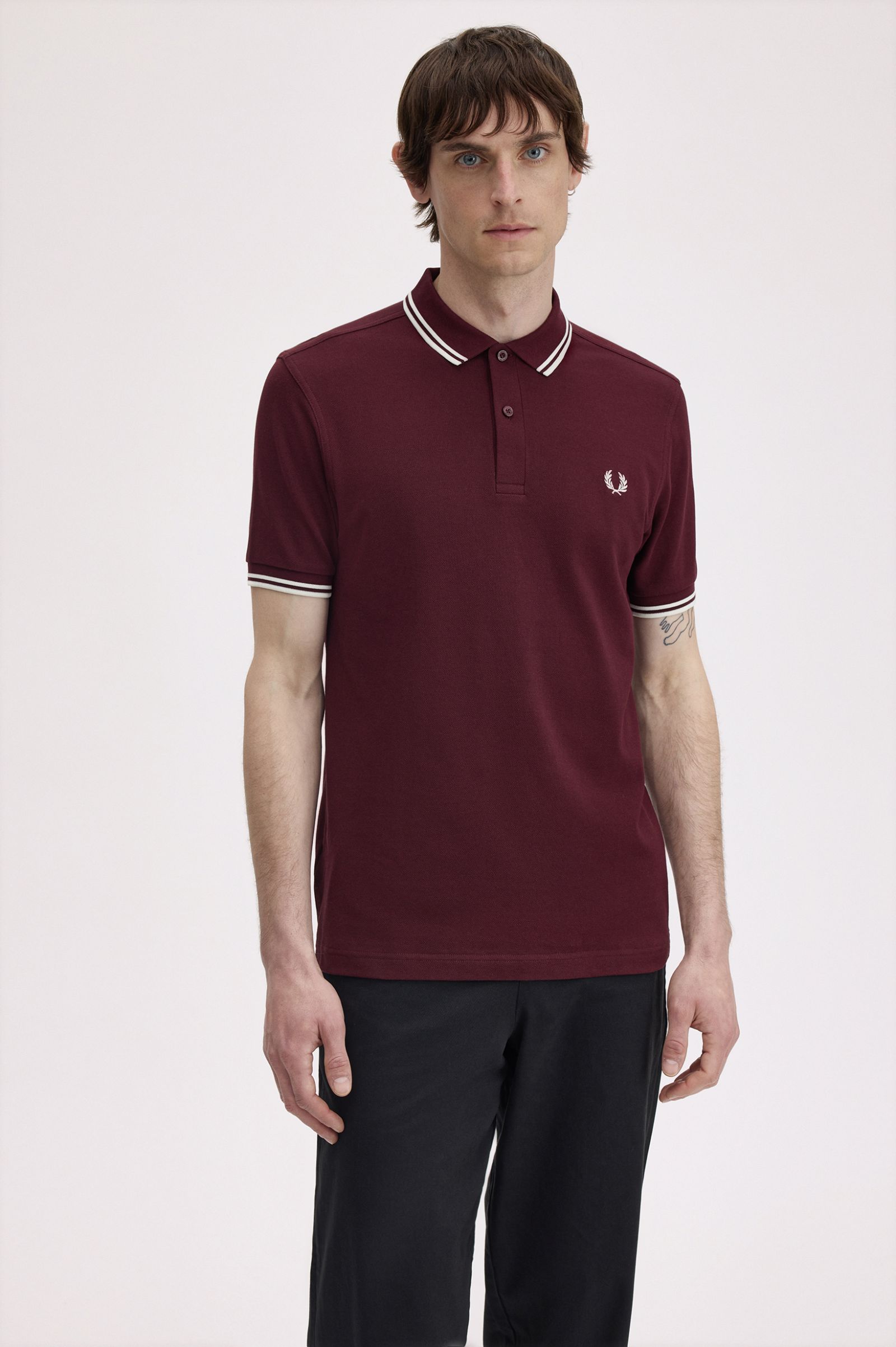 Polo manica corta M3600 597 FRED PERRY Oxblood 