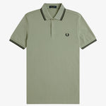 Polo manica corta M3600 S23 FRED PERRY Seagrass/black 