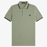 Polo manica corta M3600 S23 FRED PERRY Seagrass/black 
