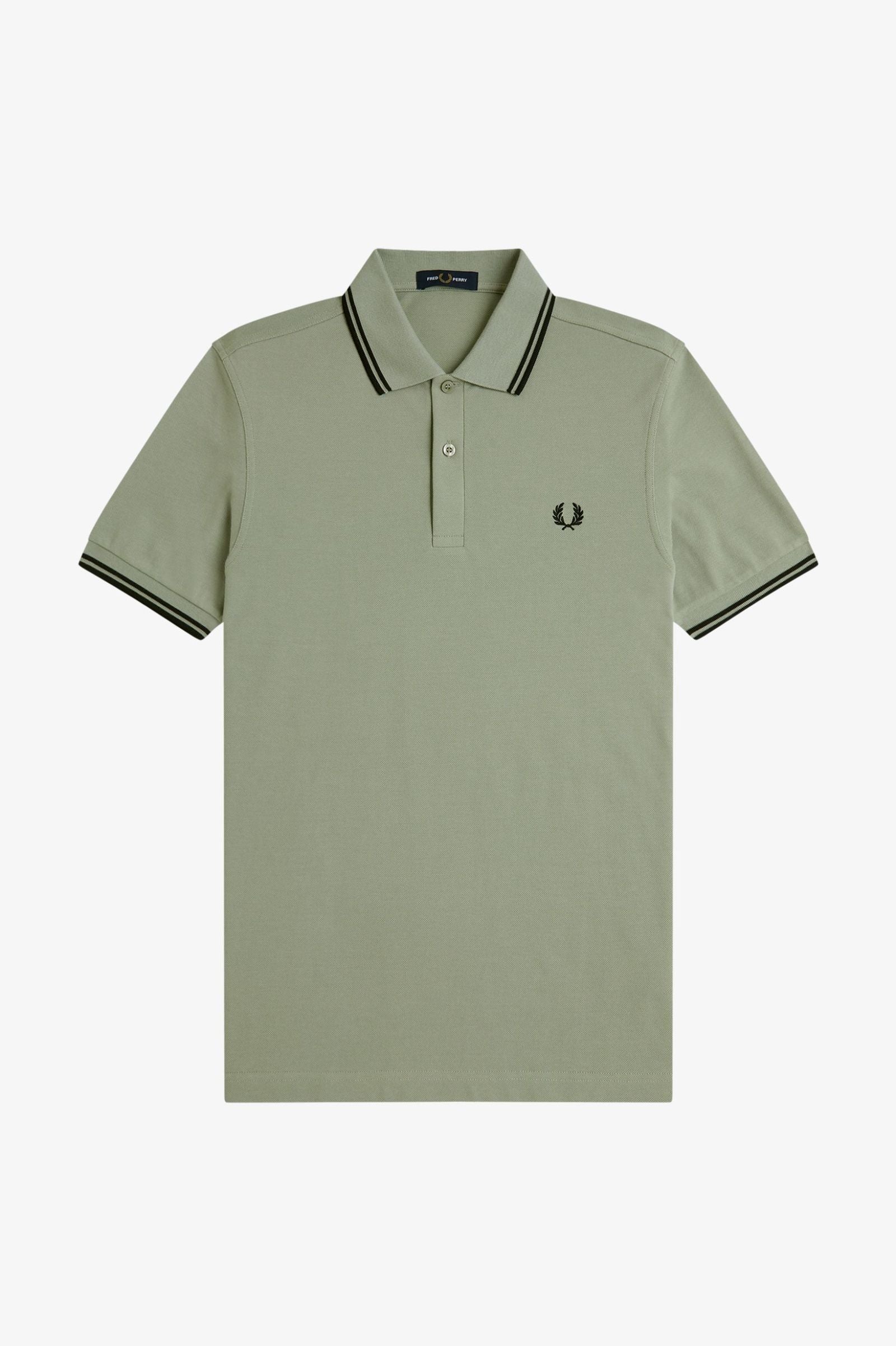 Polo manica corta M3600 S23 FRED PERRY Seagrass/black 