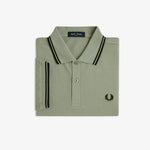 Polo manica corta M3600 S23 FRED PERRY Seagrass/black 