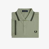 Polo manica corta M3600 S23 FRED PERRY Seagrass/black 