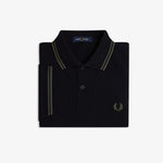 Polo manica corta M3600 T44 FRED PERRY Black/fieldgreen 