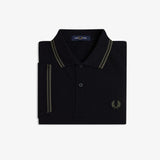 Polo manica corta M3600 T44 FRED PERRY Black/fieldgreen 