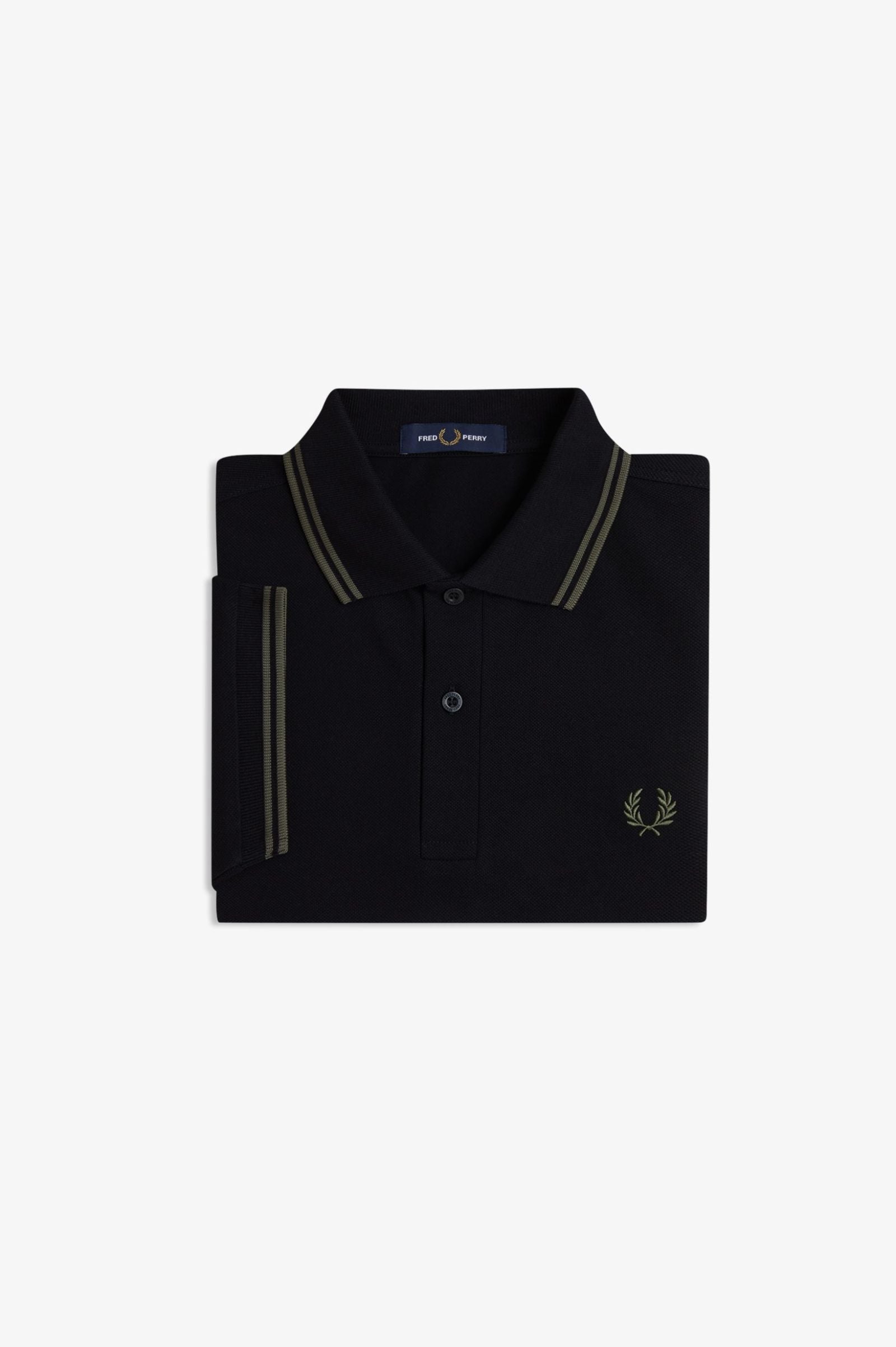 Polo manica corta M3600 T44 FRED PERRY Black/fieldgreen 