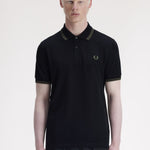 Polo manica corta M3600 T44 FRED PERRY Black/fieldgreen 