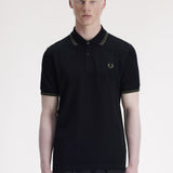 Polo manica corta M3600 T44 FRED PERRY Black/fieldgreen 