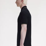 Polo manica corta M3600 T44 FRED PERRY Black/fieldgreen 