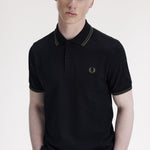 Polo manica corta M3600 T44 FRED PERRY Black/fieldgreen 