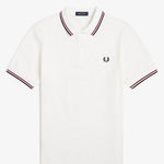 Polo manica corta M3600 T60 FRED PERRY Snwht/bred/nvy 