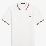 Polo manica corta M3600 T60 FRED PERRY Snwht/bred/nvy 