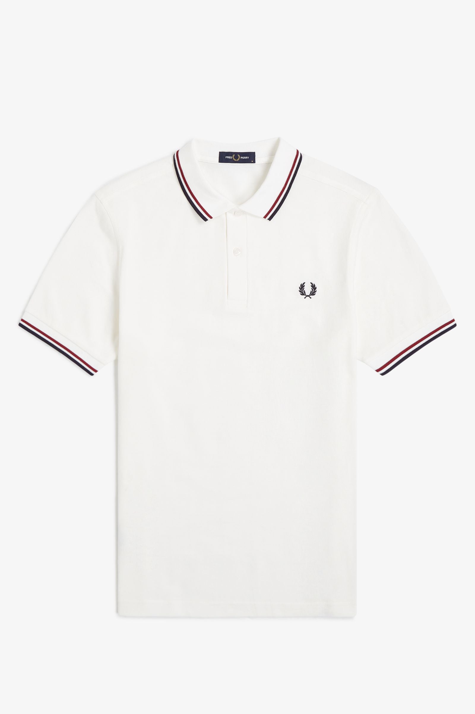 Polo manica corta M3600 T60 FRED PERRY Snwht/bred/nvy 