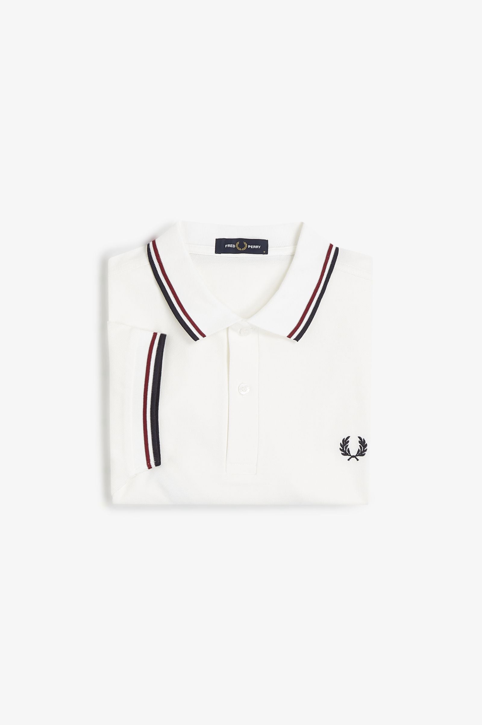 Polo manica corta M3600 T60 FRED PERRY Snwht/bred/nvy 