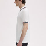 Polo manica corta M3600 T60 FRED PERRY Snwht/bred/nvy 