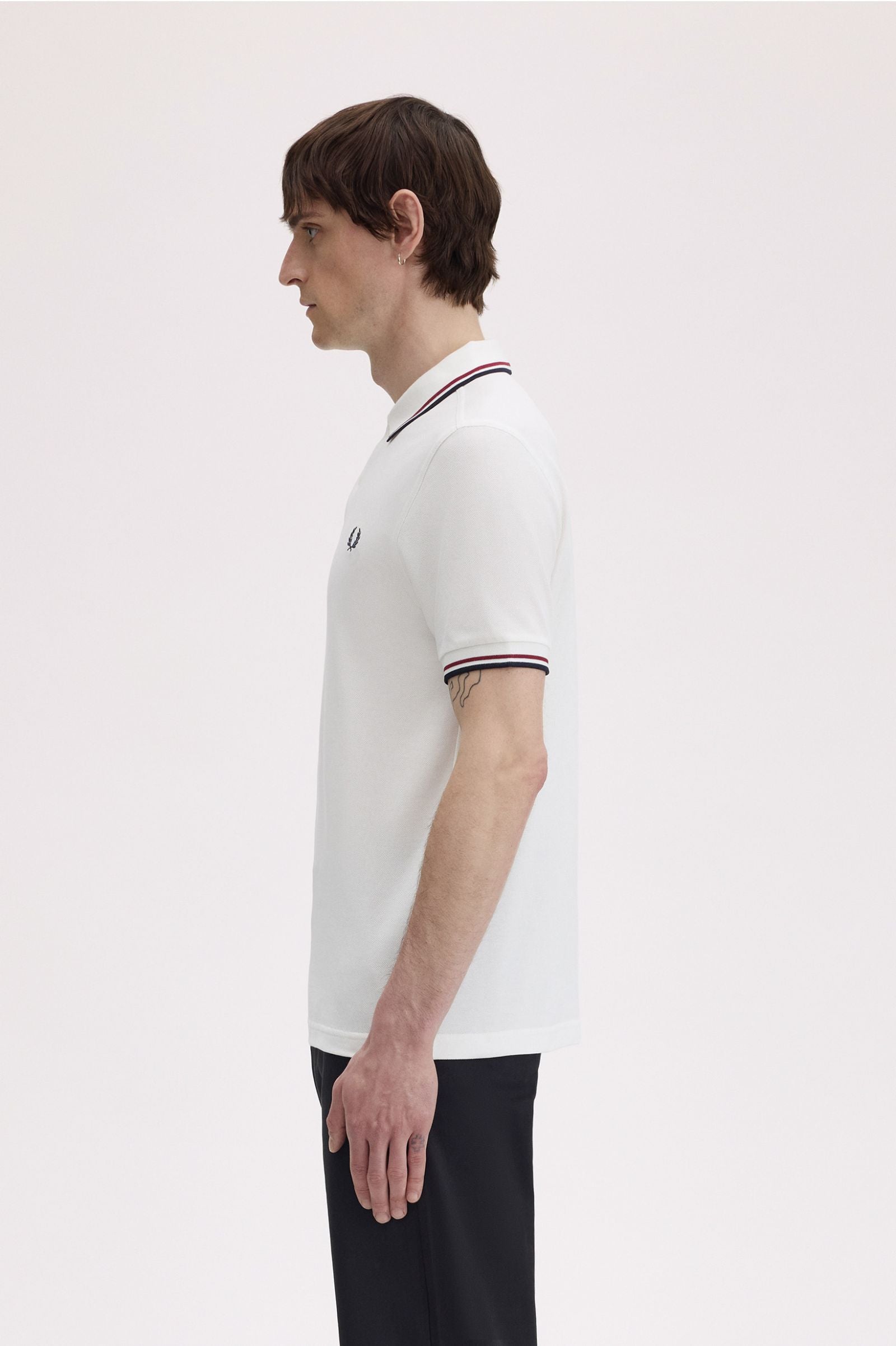 Polo manica corta M3600 T60 FRED PERRY Snwht/bred/nvy 
