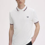 Polo manica corta M3600 T60 FRED PERRY Snwht/bred/nvy 