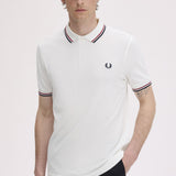 Polo manica corta M3600 T60 FRED PERRY Snwht/bred/nvy 