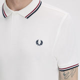 Polo manica corta M3600 T60 FRED PERRY Snwht/bred/nvy 