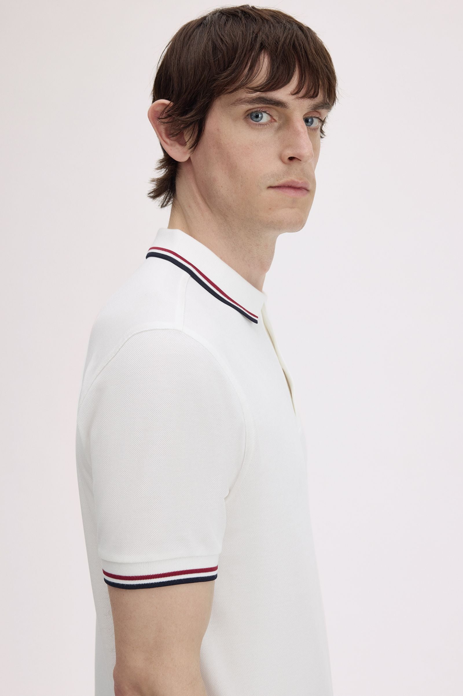 Polo manica corta M3600 T60 FRED PERRY Snwht/bred/nvy 