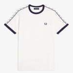 T-Shirt manica corta con fettuccia M4620 129 FRED PERRY Snow white 