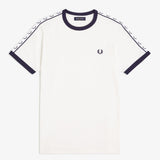 T-Shirt manica corta con fettuccia M4620 129 FRED PERRY Snow white 